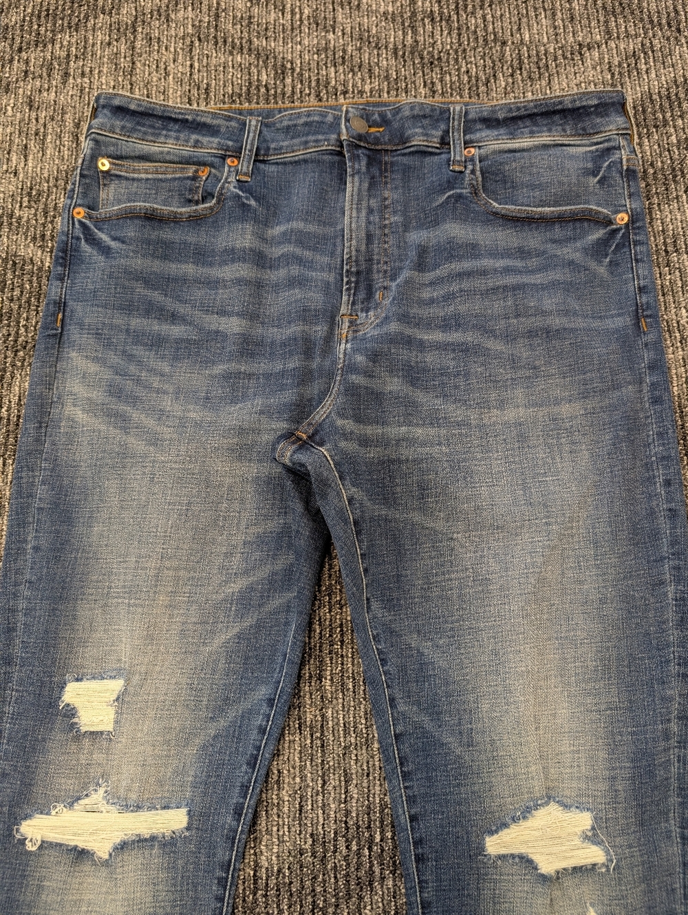 American Eagle Next Level Flex Original Taper Distressed Jeans 38x32 - Picture 2 of 15